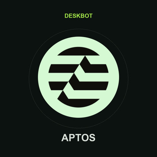 Aptos (APT) logo on the DeskBot auto betting bot product tile
