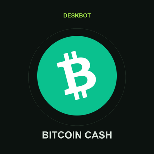 Bitcoin Cash (BCH) logo on the DeskBot auto betting bot product tile
