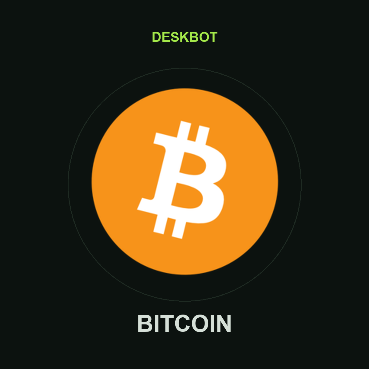Bitcoin (BTC) logo on the DeskBot auto betting bot product tile