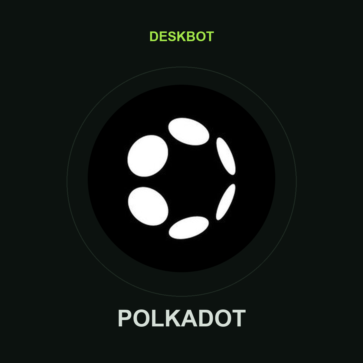 Polkadot (DOT) logo on the DeskBot auto betting bot product tile