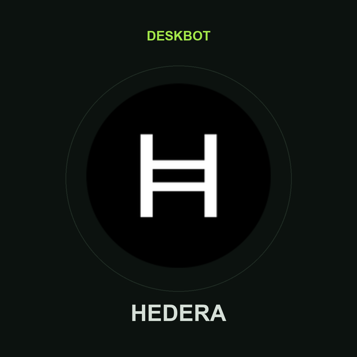 Hedera (HBAR) logo on the DeskBot auto betting bot product tile