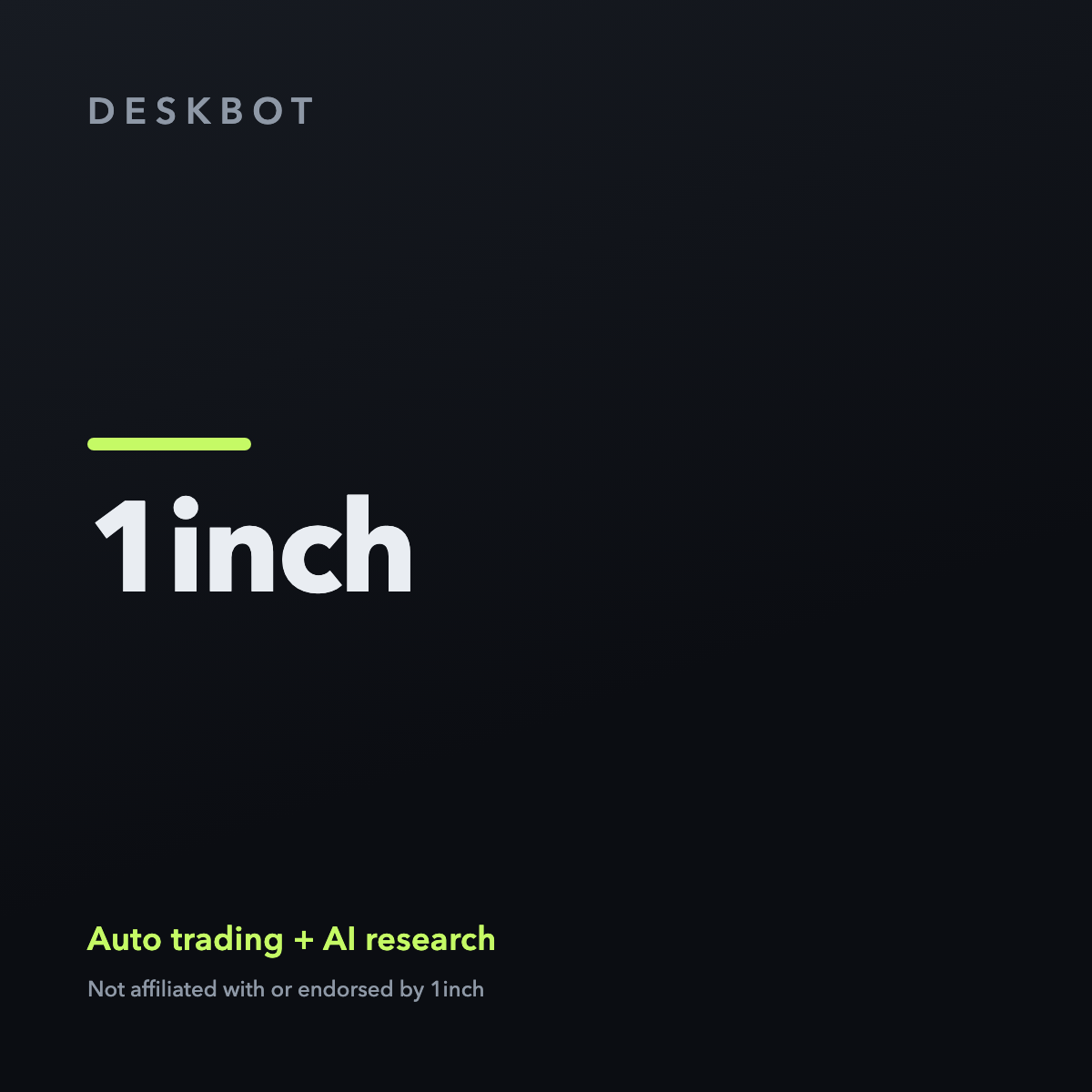 1inch logo on the DeskBot auto trading bot product tile