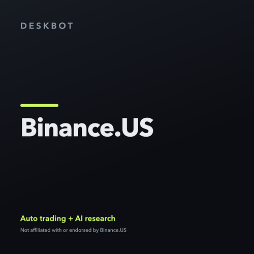 Binance.US logo on the DeskBot auto trading bot product tile