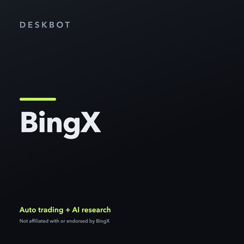 BingX logo on the DeskBot auto trading bot product tile