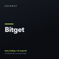 Bitget logo on the DeskBot auto trading bot product tile