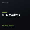 BTC Markets logo on the DeskBot auto trading bot product tile