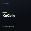 KuCoin logo on the DeskBot auto trading bot product tile