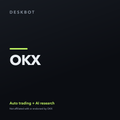 OKX logo on the DeskBot auto trading bot product tile