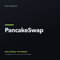 PancakeSwap logo on the DeskBot auto trading bot product tile