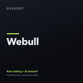 Webull logo on the DeskBot auto trading bot product tile