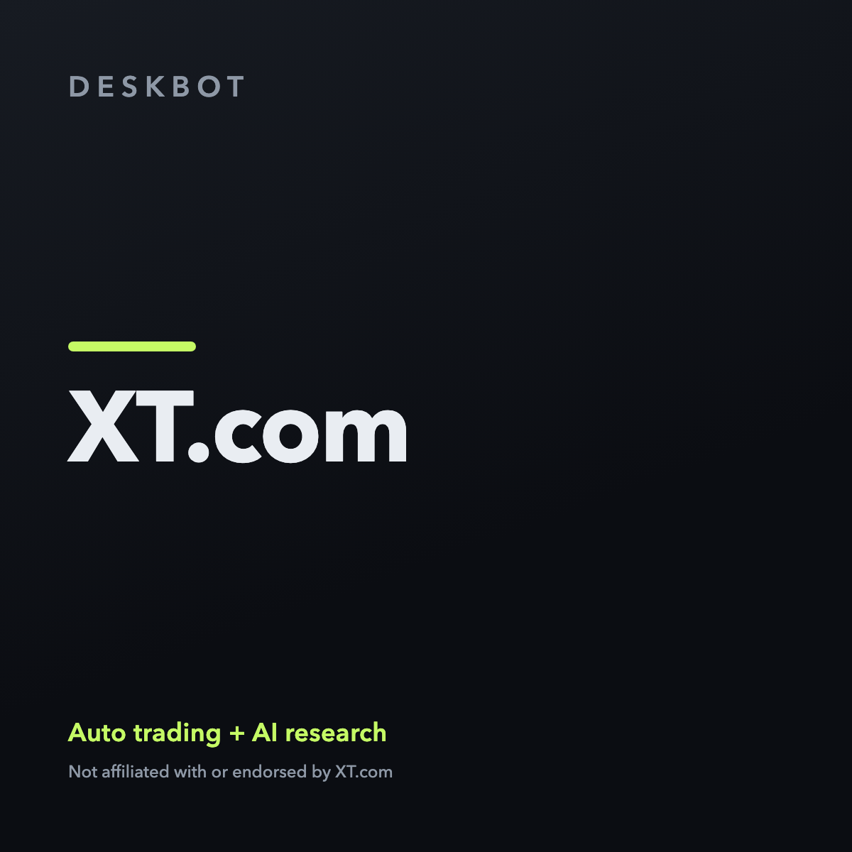XT.com logo on the DeskBot auto trading bot product tile